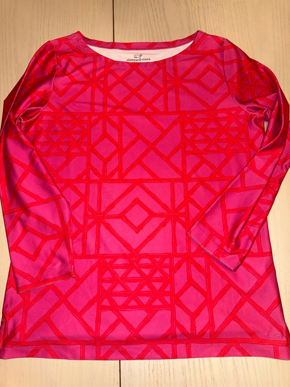 Vineyard Vines Sankaty Bamboo Sun Protection Hot Pink Long Sleeve Mediu